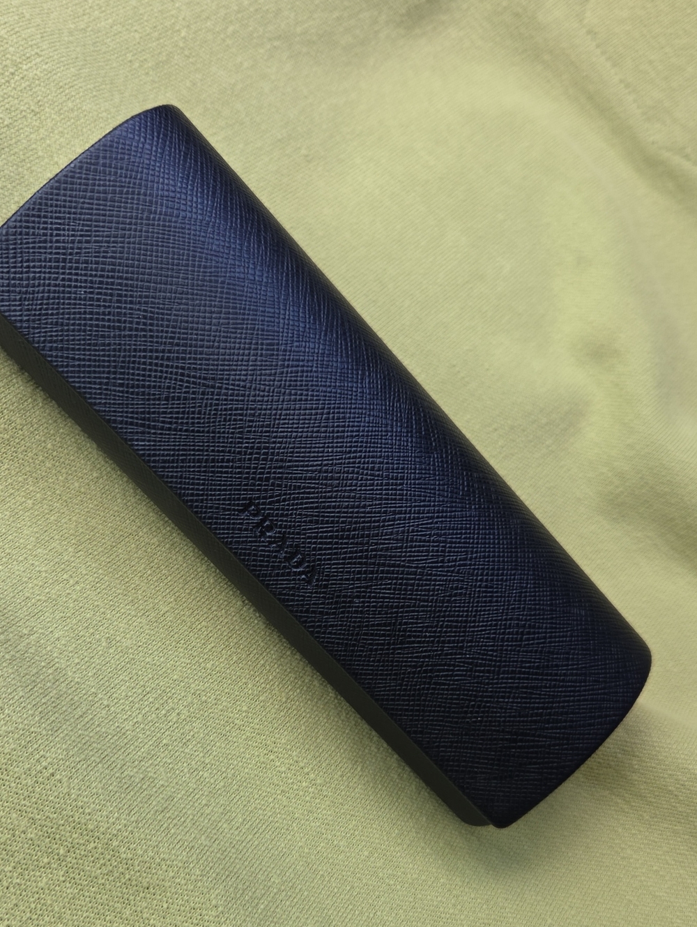 Prada Black Textured Glasses Case